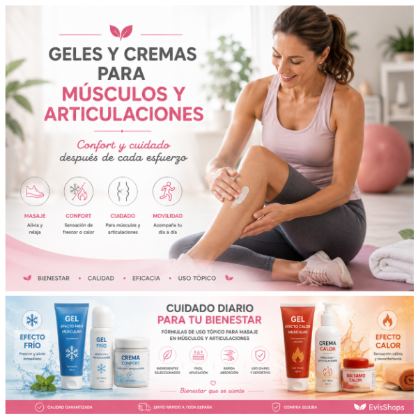 Geles y Cremas para Músculos y Articulaciones