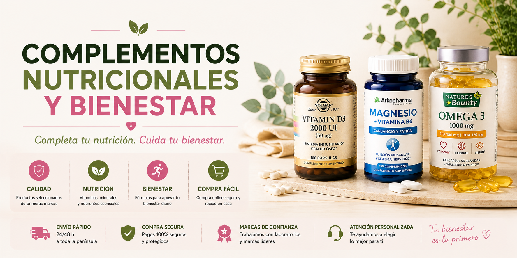 Complementos Nutricionales y Bienestar. EvisShops