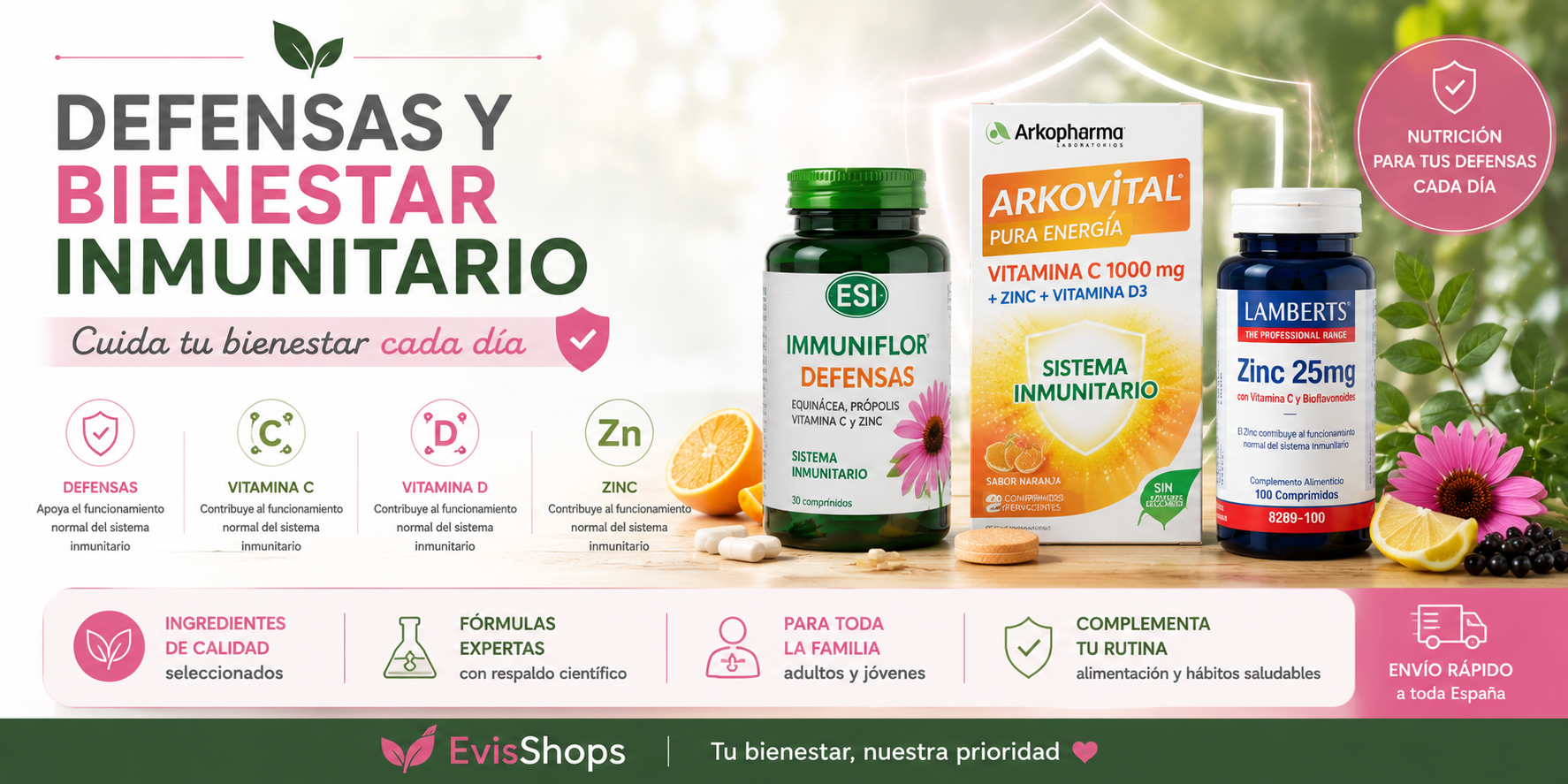 Defensas y Bienestar Inmunitario. Evisshops