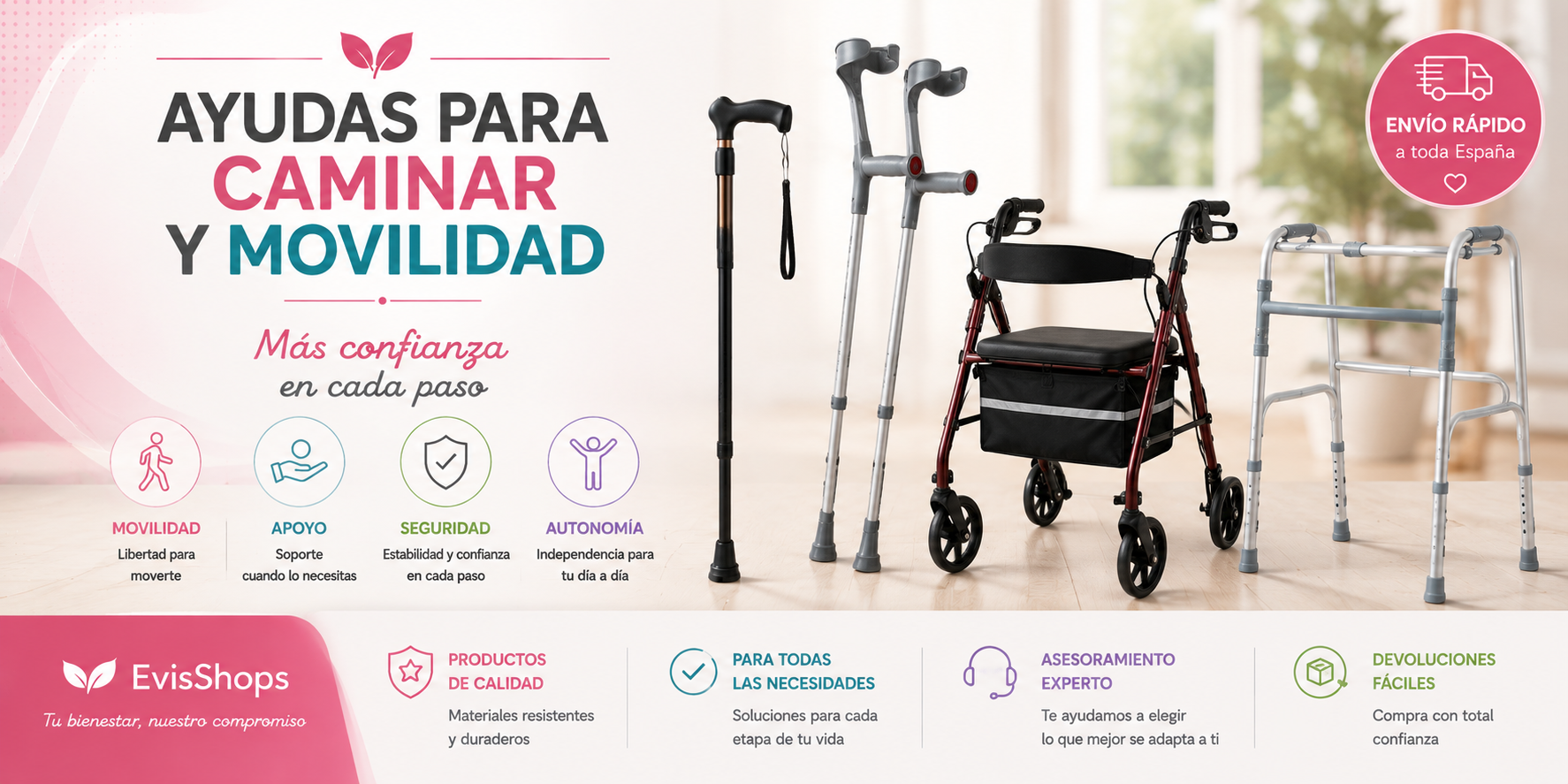 Ayudas para Caminar y Movilidad. EvisShops