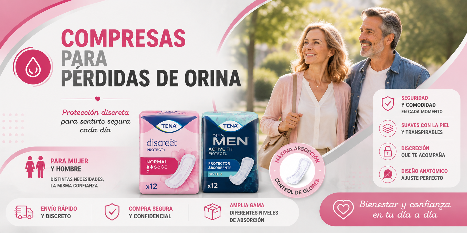 Compresas para Pérdidas de Orina. EvisShops