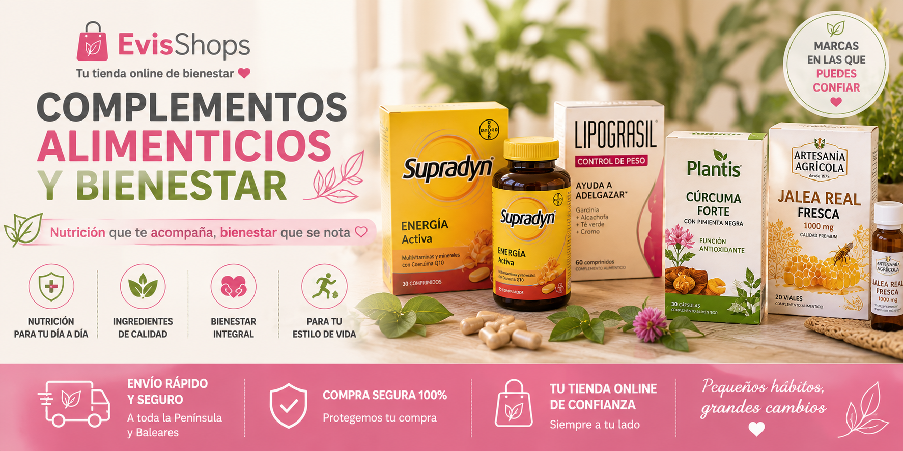 Complementos Alimenticios y Bienestar. EvisShops