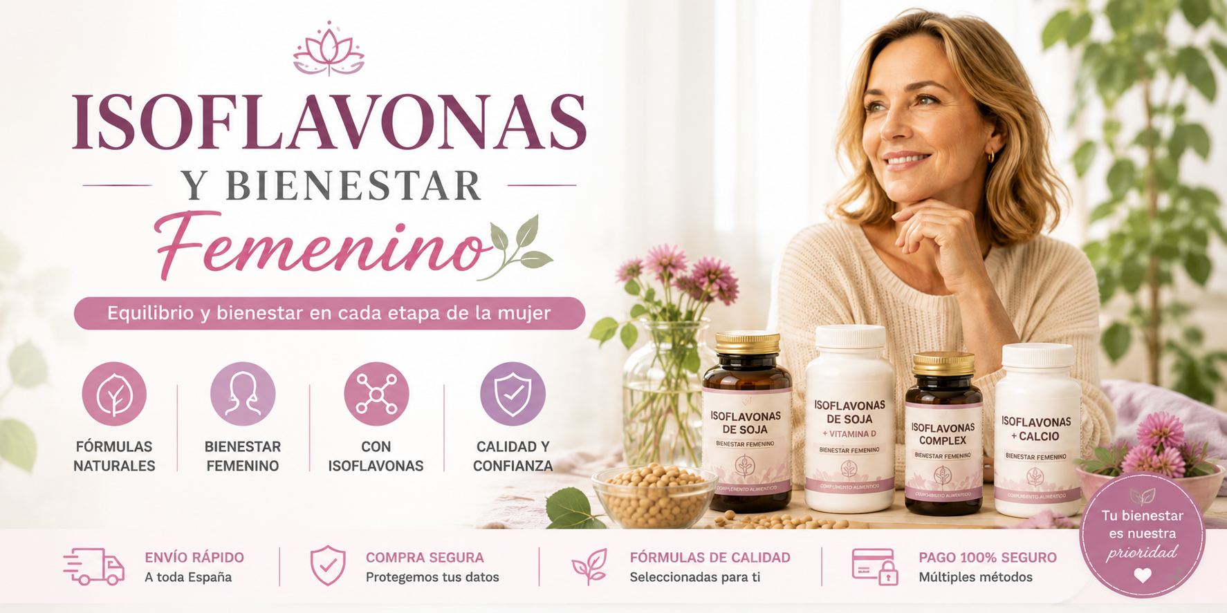 Isoflavonas y Bienestar Femenino. Evisshops