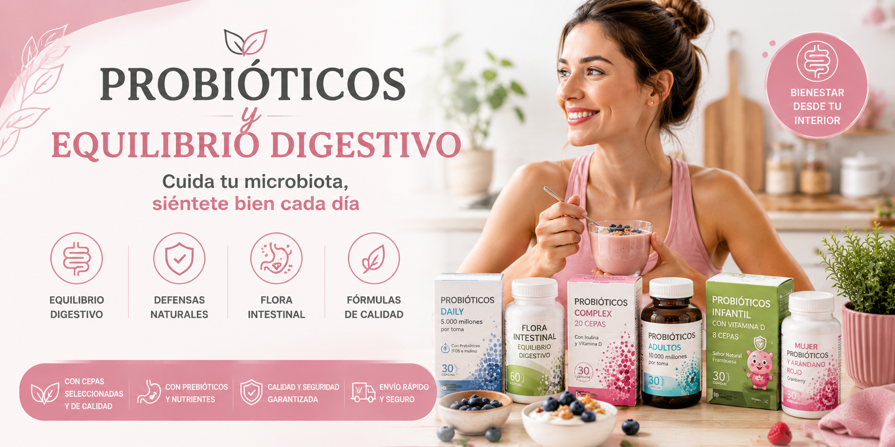 Probióticos y Equilibrio Digestivo. EvisShops