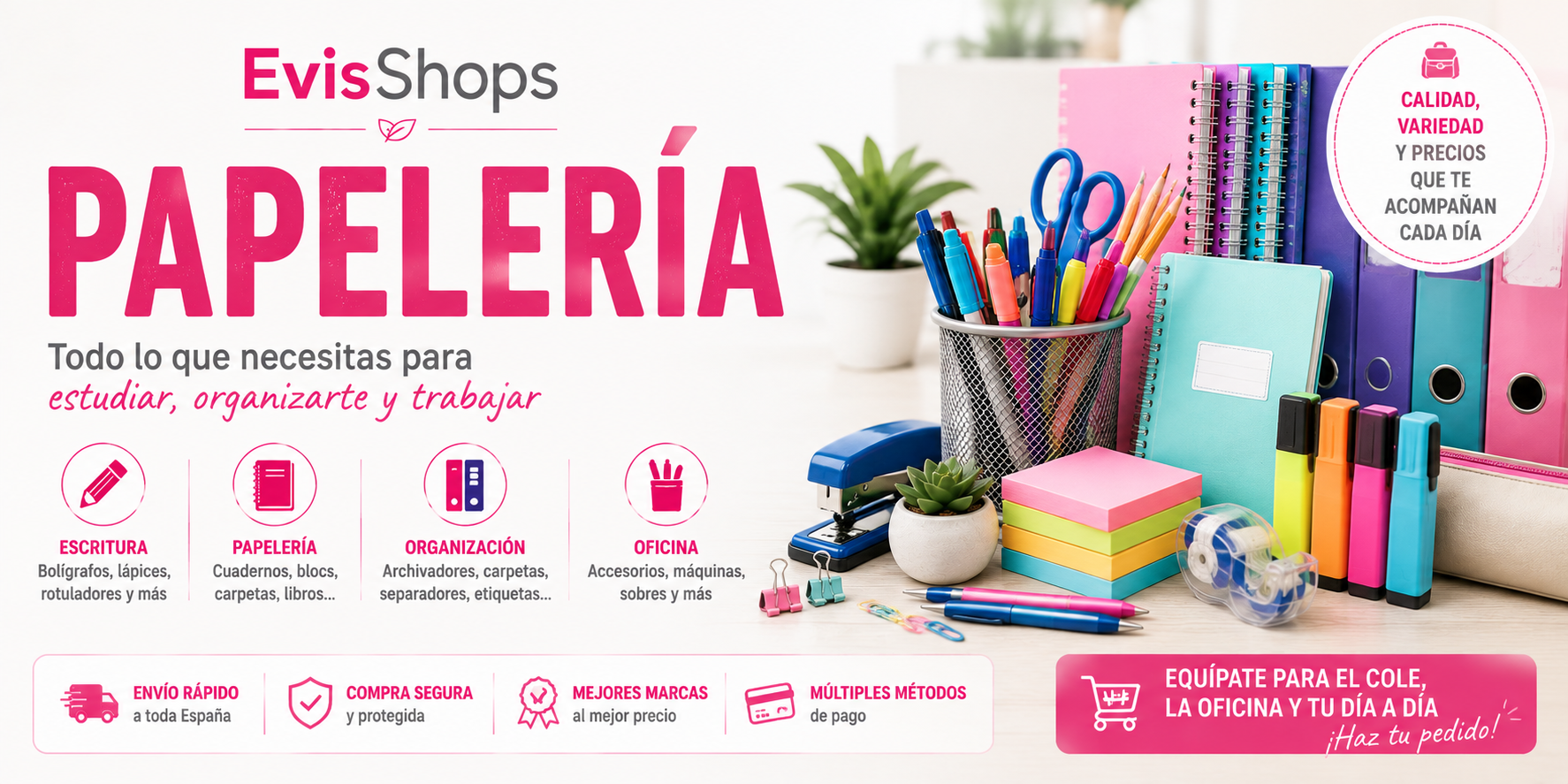  Material Escolar y Oficina. EvisShops