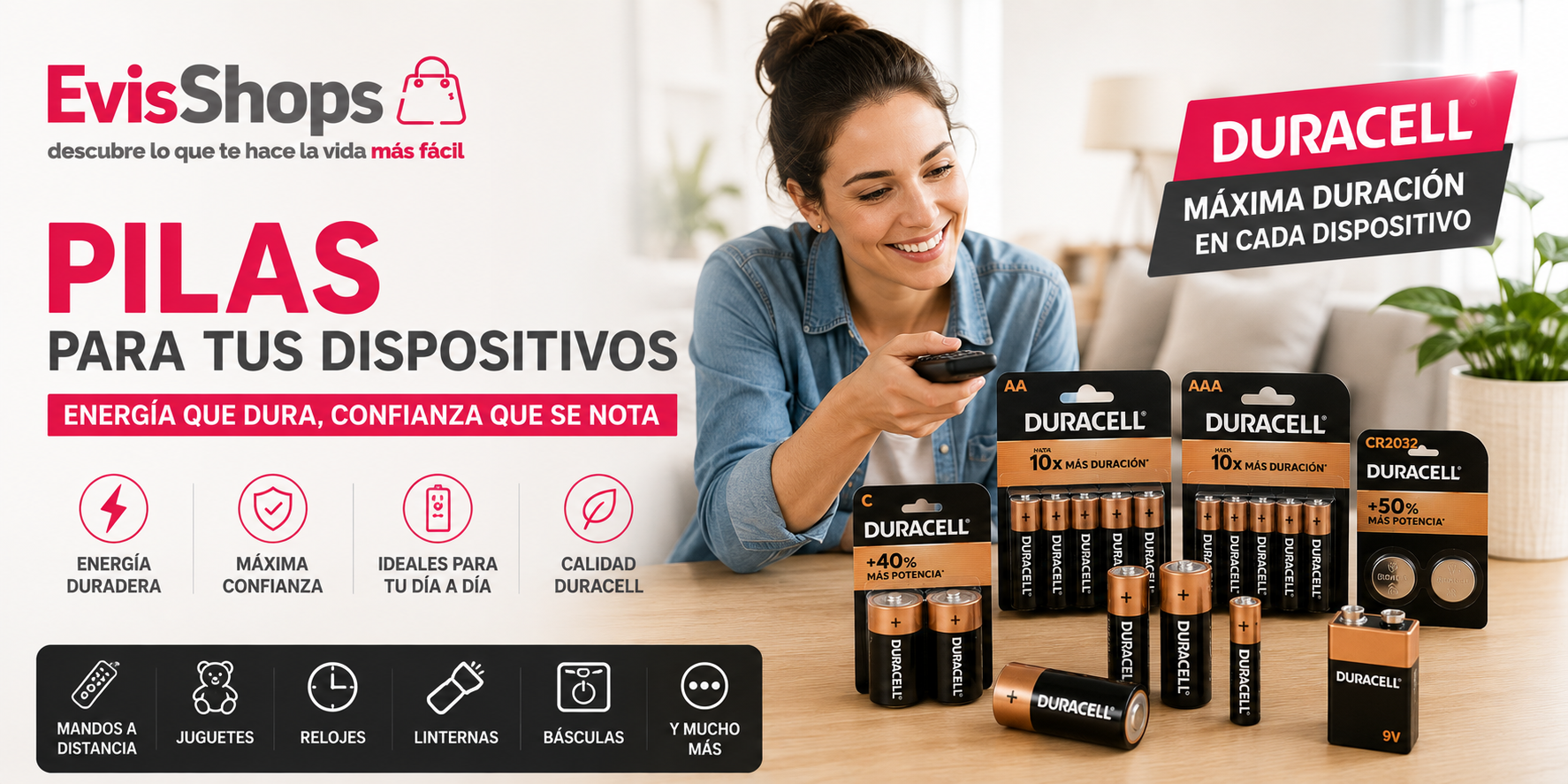 Pilas para tus Dispositivos. EvisShops