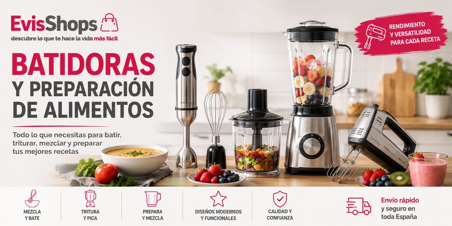 Batidoras y Preparación de Alimentos. EvisShops