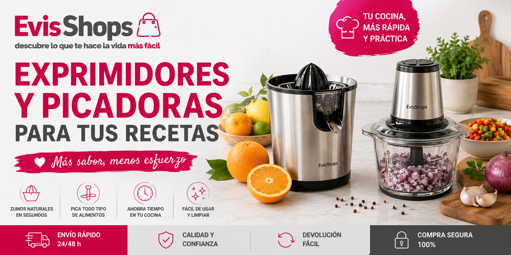Exprimidores y Picadoras para tus Recetas. EvisShops