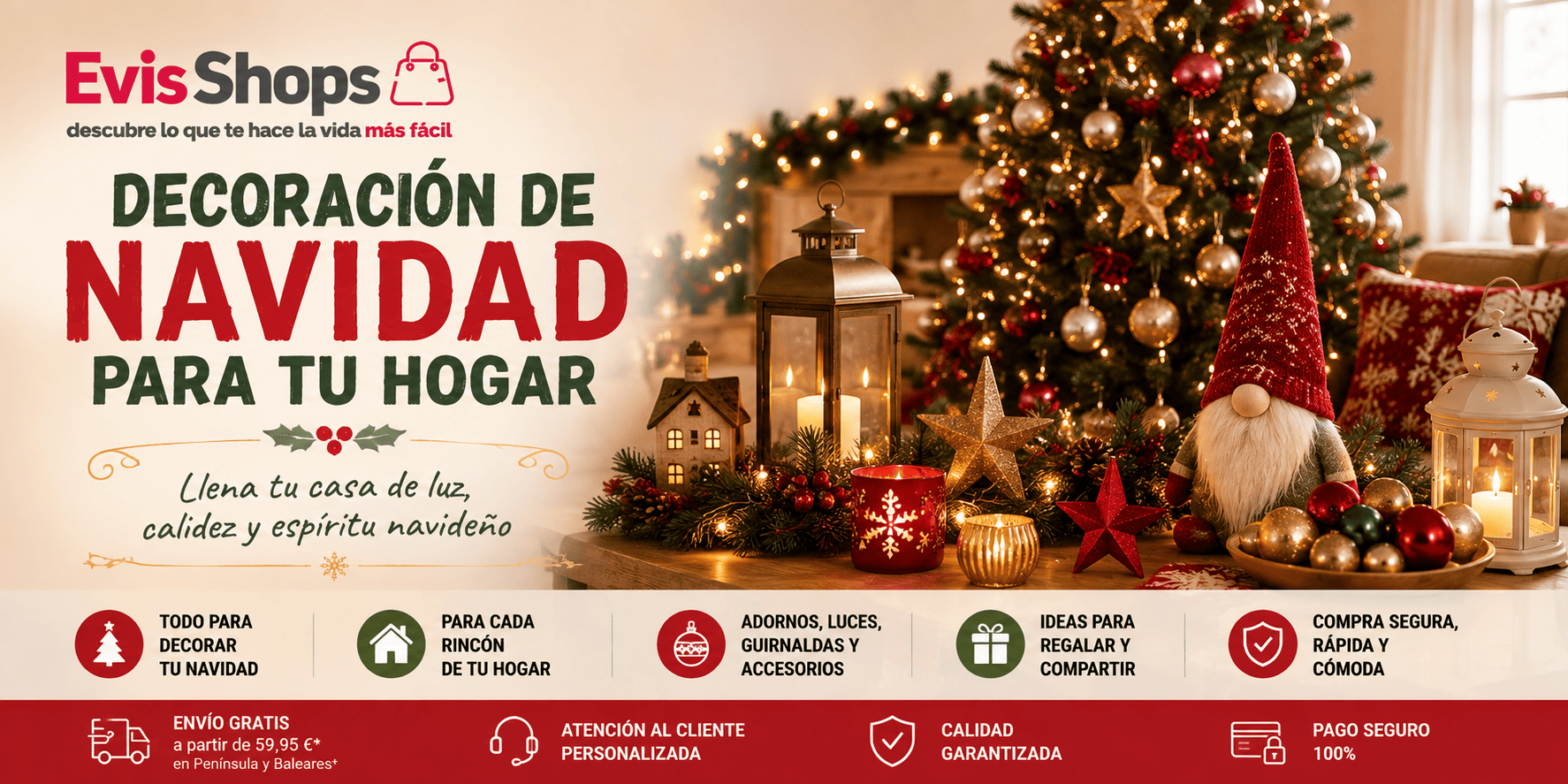 Decoración de Navidad para tu Hogar. EvisShops