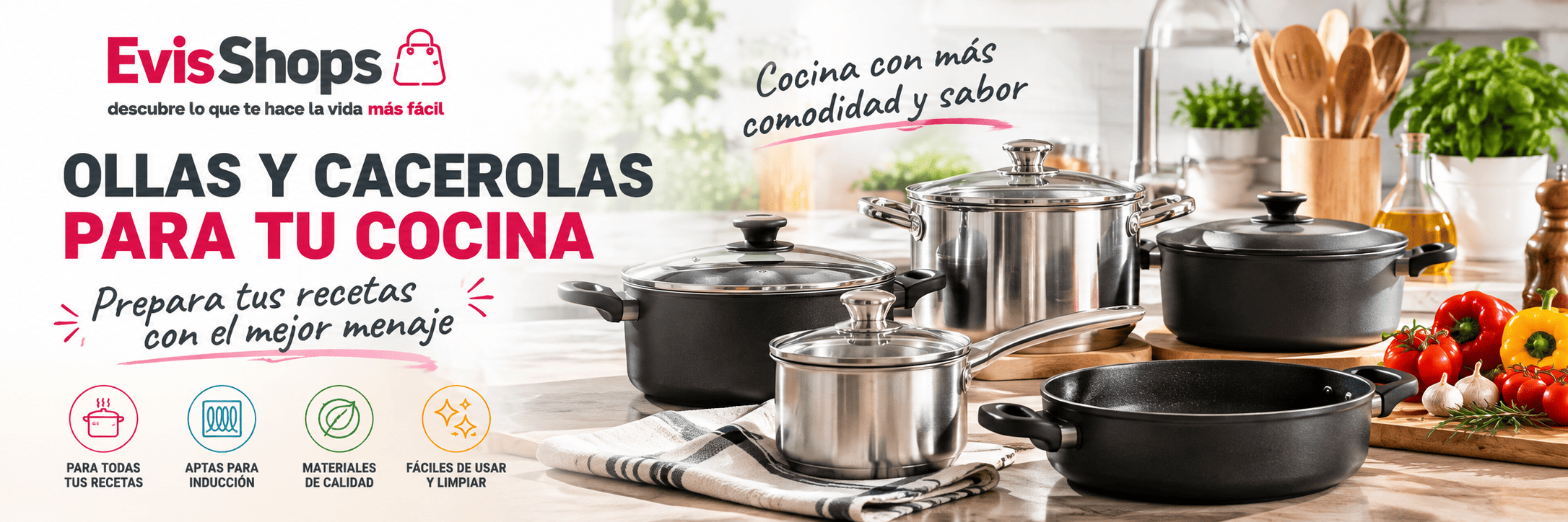 Ollas y Cacerolas para tu Cocina. EvisShops