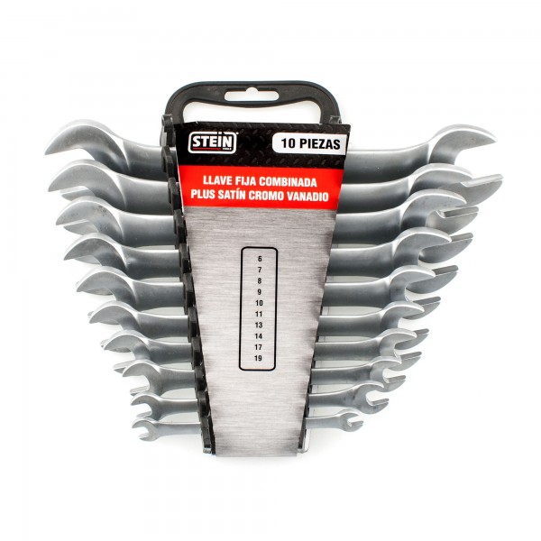 Llave fija cr-van. 10 pc.