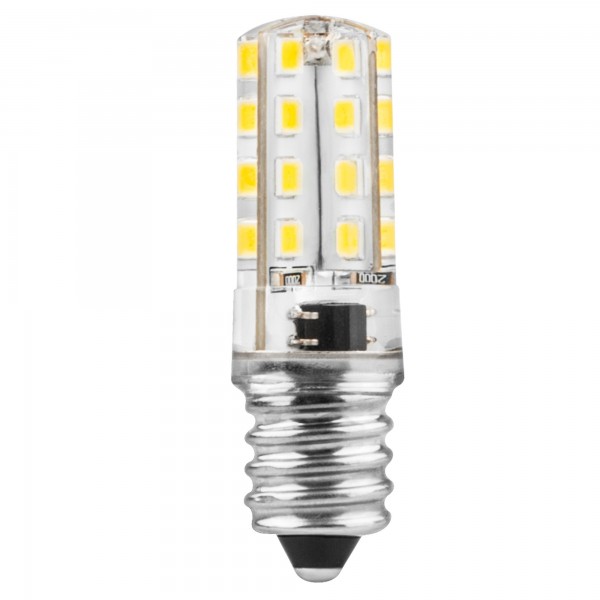 Bomb.led silicona tub.e14 3w.230v.calida (caja de 6 unidades)