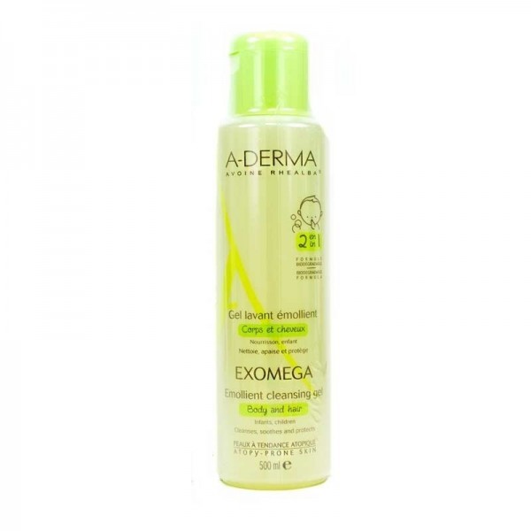 Aderma Exomega Gel Limpiador 2 en 1 500 ml