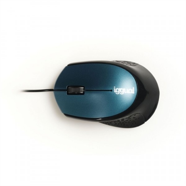 Iggual ratón óptico com-ergonomic-r-800dpi azul