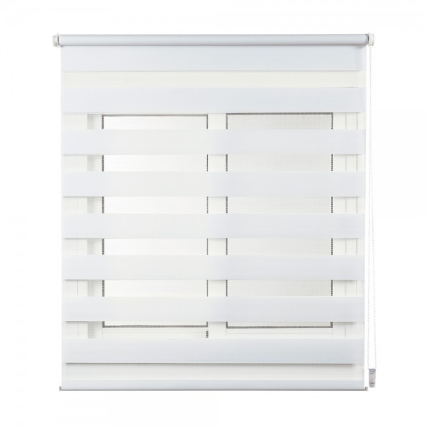 Estor enrollable clip & fix, noche & dia, blanco 120 x 180 cm