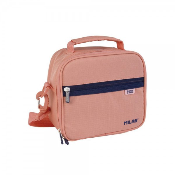Bolsa isotérmica porta alimentos serie 1918 rosa con 3 recipientes 3,5 l