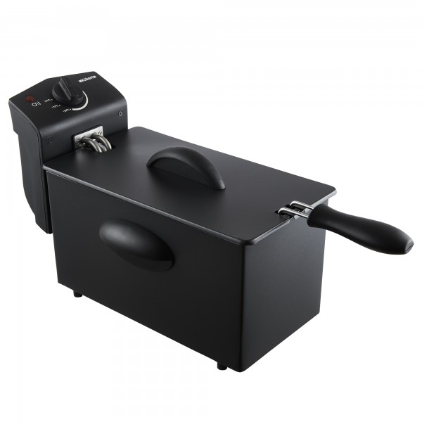 Freidora inox kuken 2000w 3.0 l black