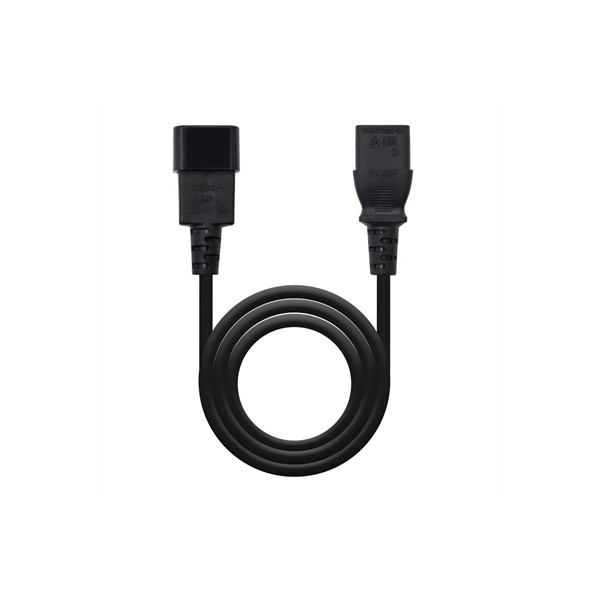 Nanocable cable alimentacion cpu, c13/h-c14/m, 3.m