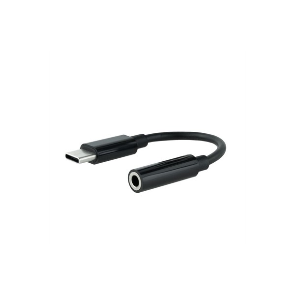 Nanocable adaptador audio usb-c/m a jack/h, negro