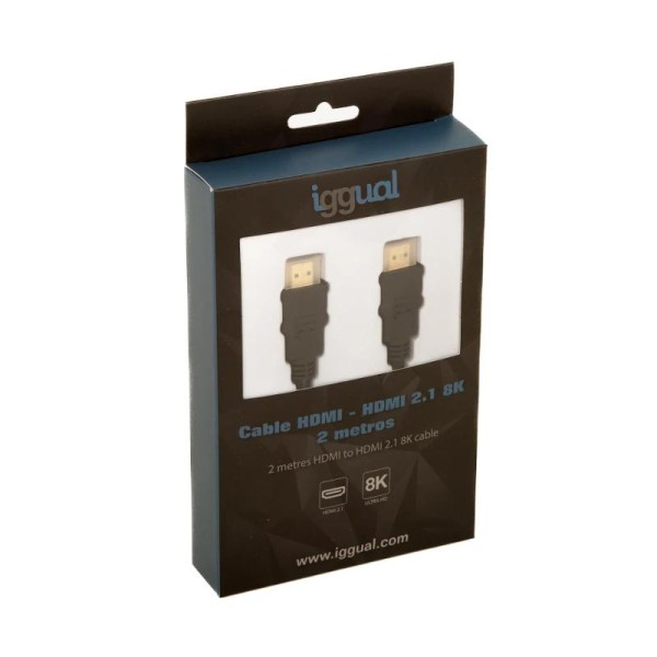 Iggual cable hdmi - hdmi 2.1 8k@60hz 2 metros
