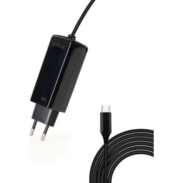 Tooq cargador portátil gan usb-c pd 90w cúbico