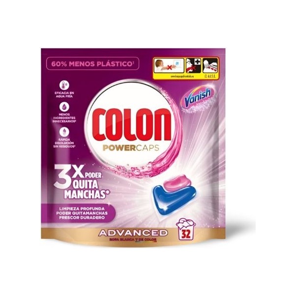 Colon + Vanish Detergente en Cápsulas 32 Lavados