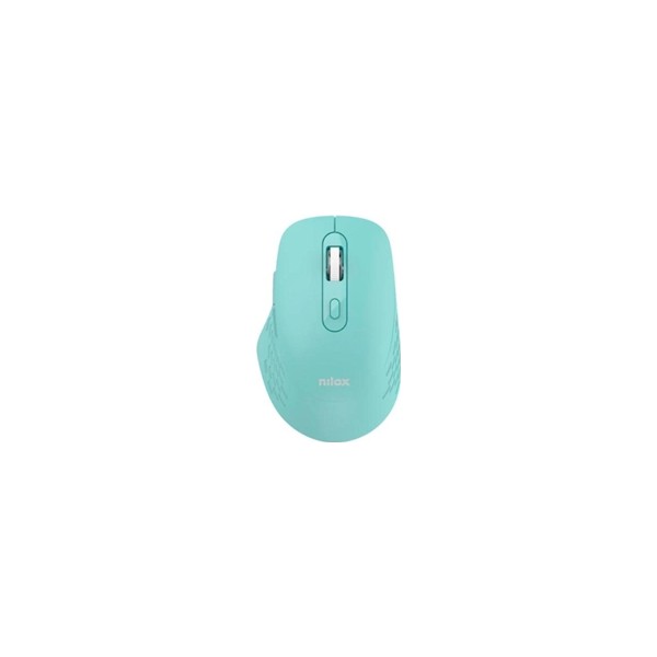 Nilox ratón dual wireless 1600dpi silen. cyan