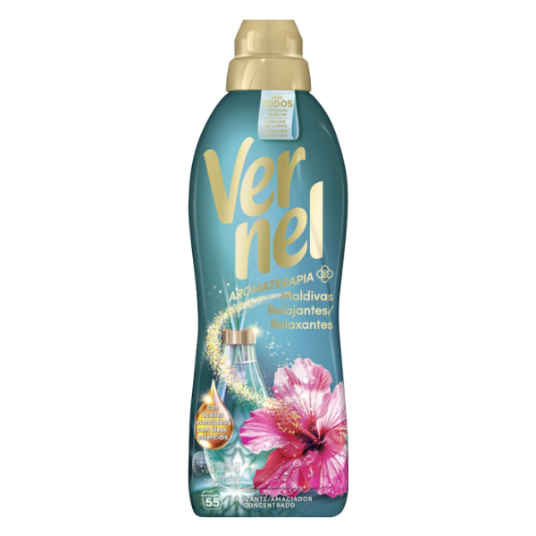 Vernel Aromaterapia Maldivas Relajantes Suavizante 55 Lavados 1 L